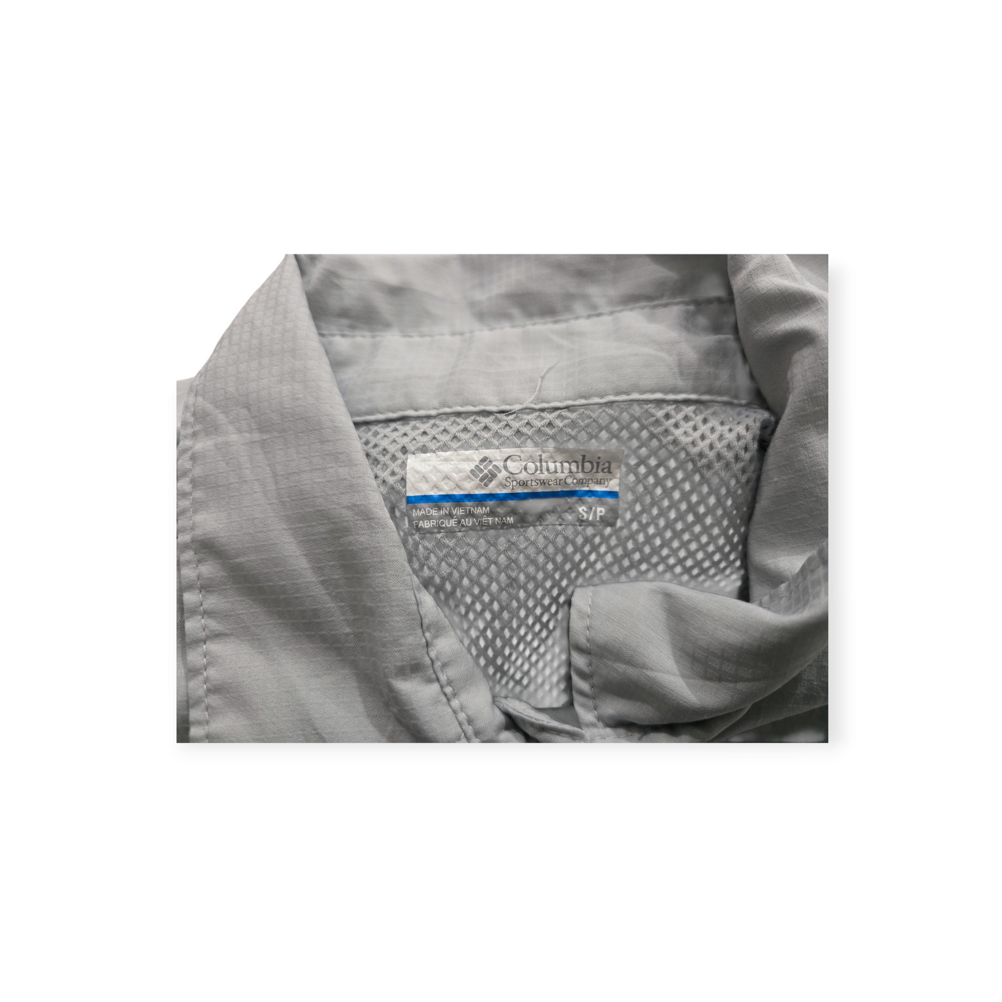 Camisa Columbia Pfg De Mujer Gris Manga Corta
