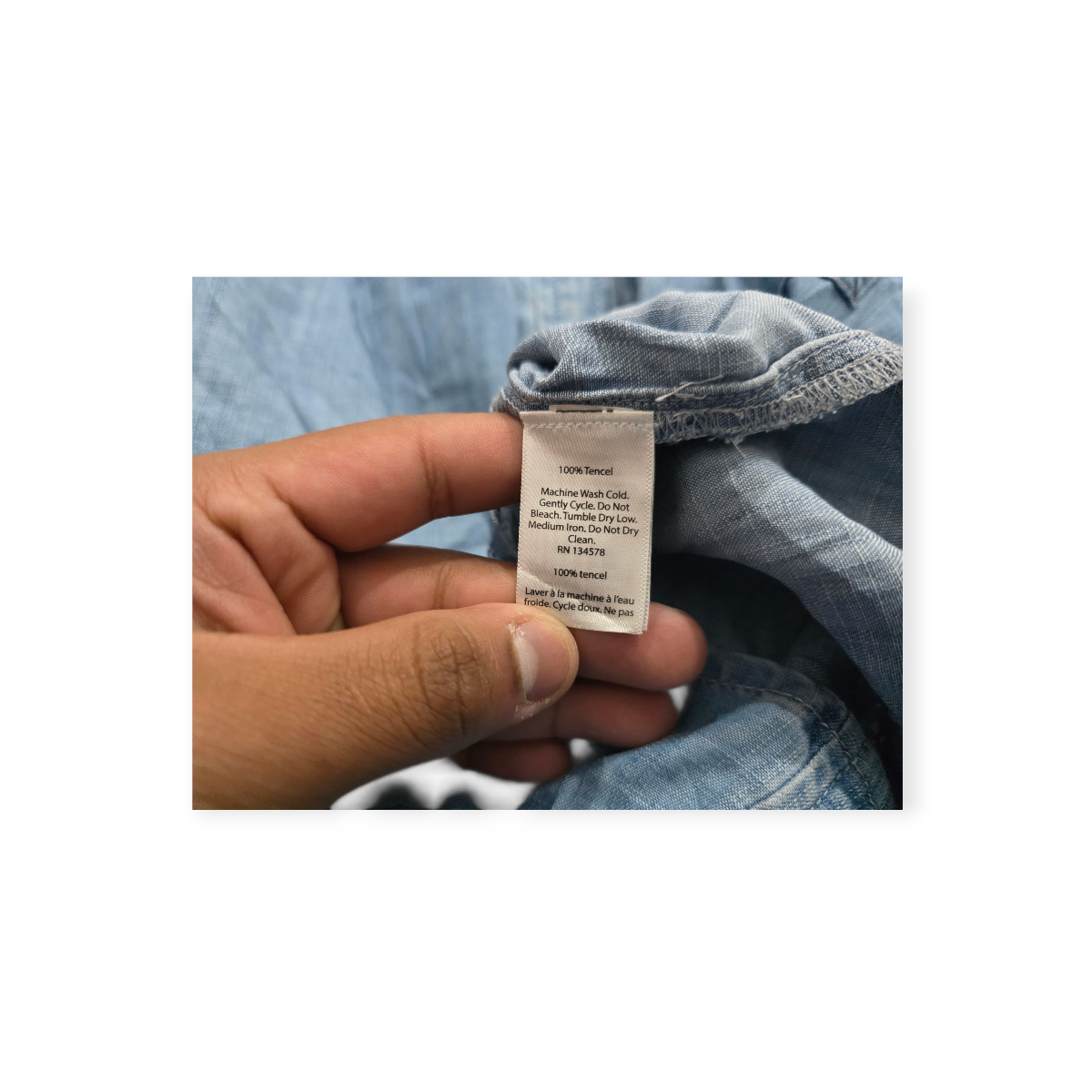 Camisa D Mujer Vineyard Vines Talla 4 Relaxedfit Azul Acero