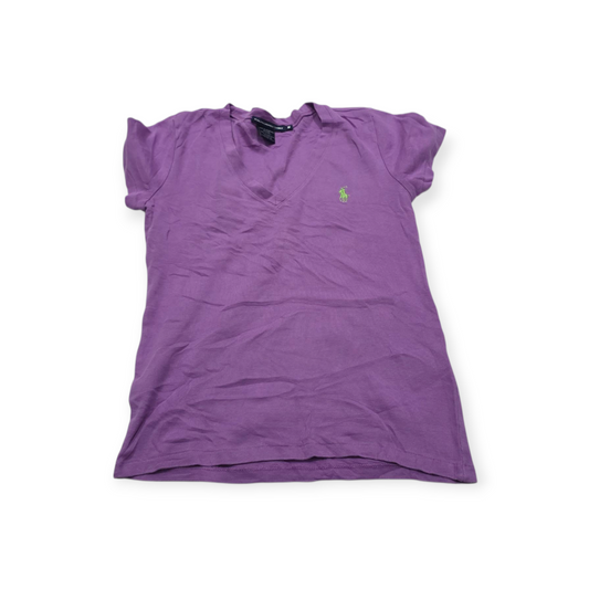 Playera Ralph Lauren Sport Mediana M Lila Pony Verde D Mujer