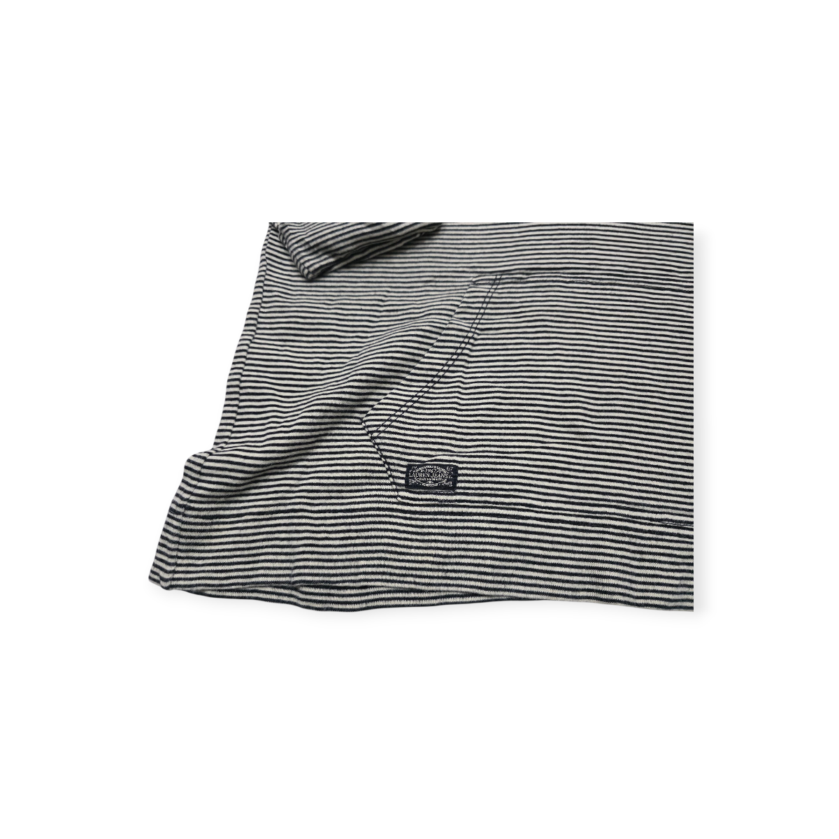 Sudadera Ralph Lauren D Mujer Mediana M Negra Blanco Rayada