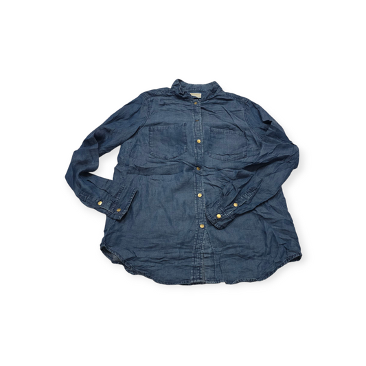 Camisa Michael Kors D Mujer Lyocell Mediana M Azul Acero