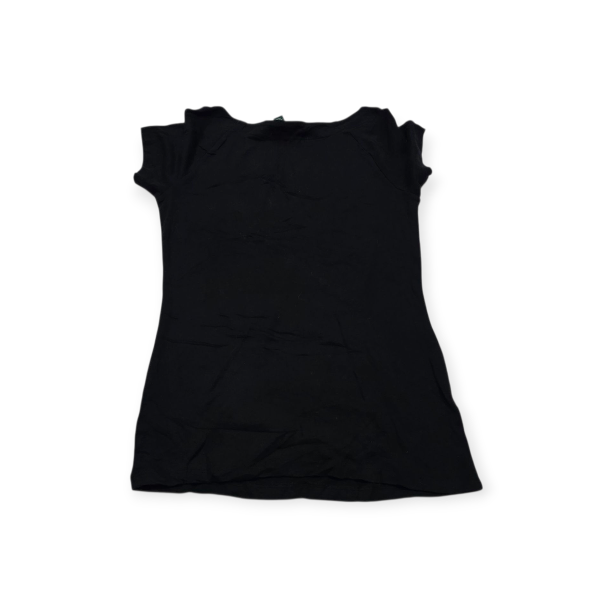 Blusa Ralph Lauren Manga Corta Mediana M Negro De Algodón
