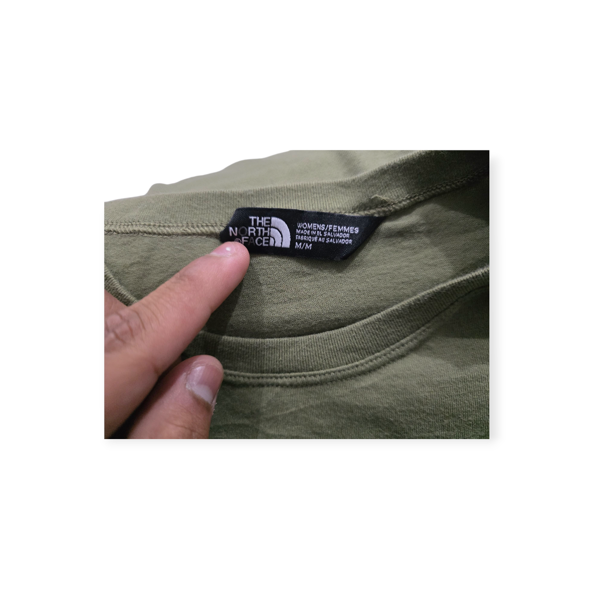 Playera The North Face Mediana Color Verde Con Bolsa