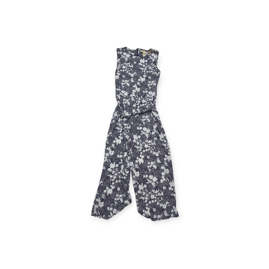Jumpsuit Michael Kors S/mangas Medianom Floreado Azul/blanco Azul Marino Floreado M
