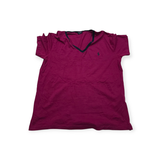Playera Ralph Lauren Sport Grande Color Bugambilia De Mujer