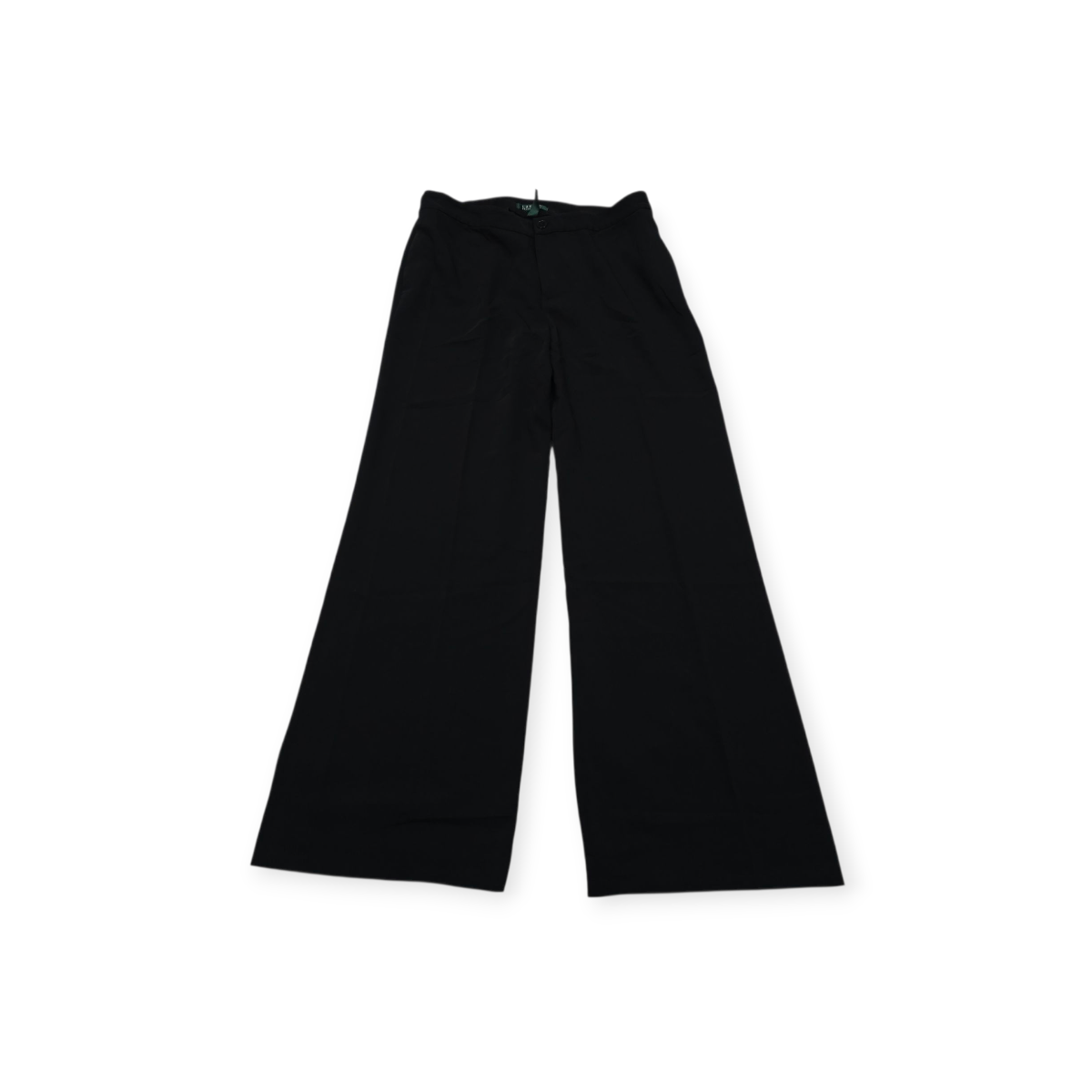 Pantalon Ralph Lauren De Vestir Talla 12 Pierna Amplia Negro