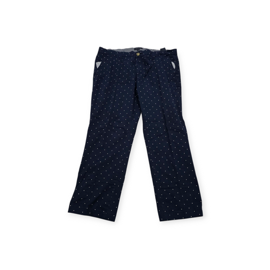 Pantalon Tommy Hilfiger De Vestir Talla 12 Azul Con Lunares