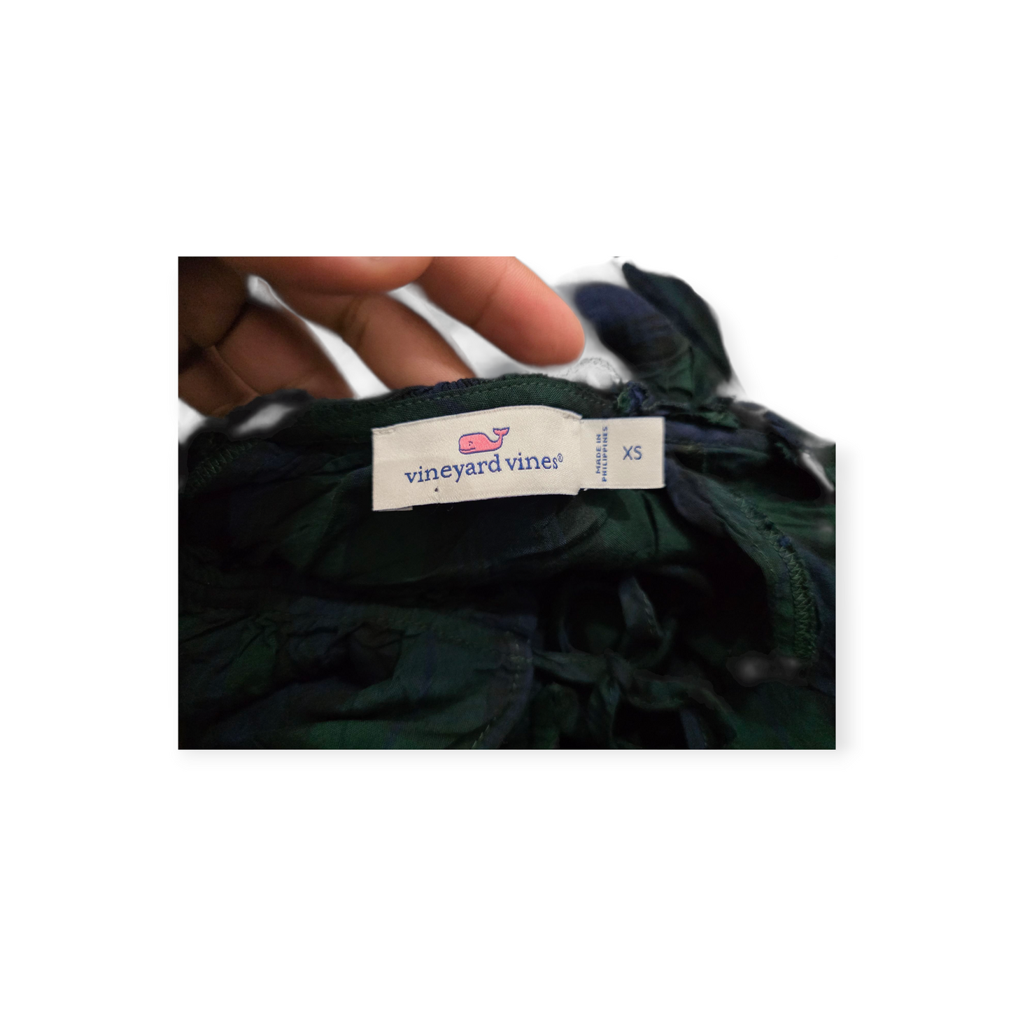 Blusa Vineyard Vines Xchico Xs Azul/verde A Cuadros