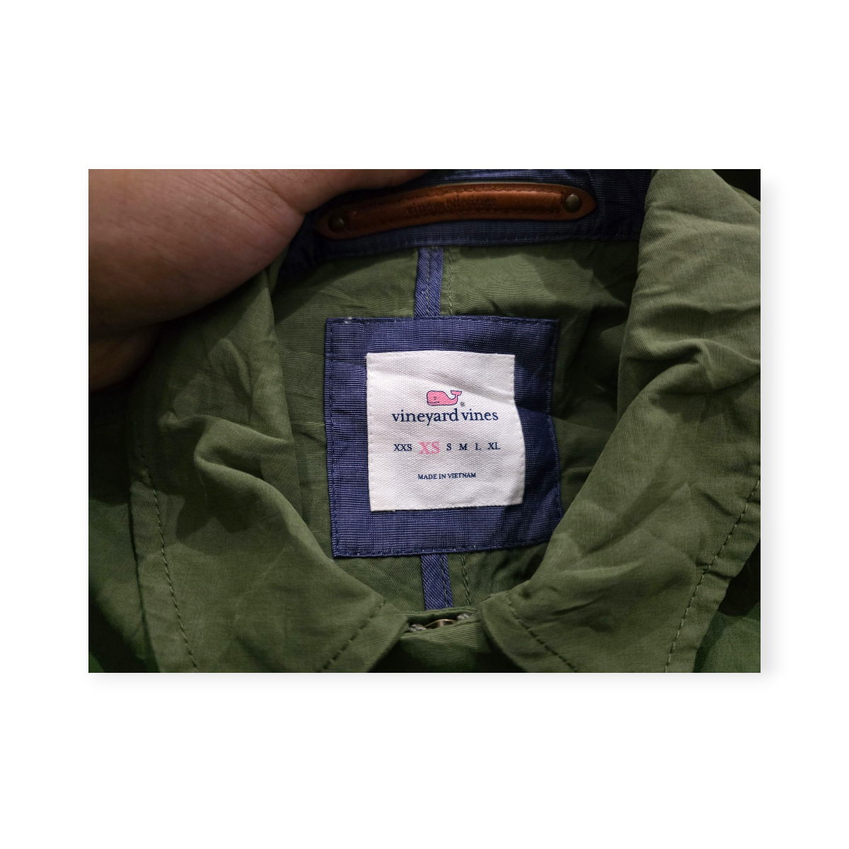 Impermeable Vineyard Vines Xchico Xs Color Verde De Mujer