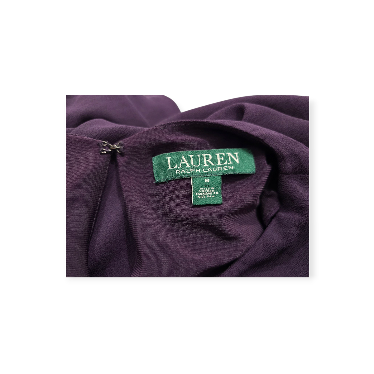 Vestido Ralph Lauren Talla 6 Sin Mangas Color Uva