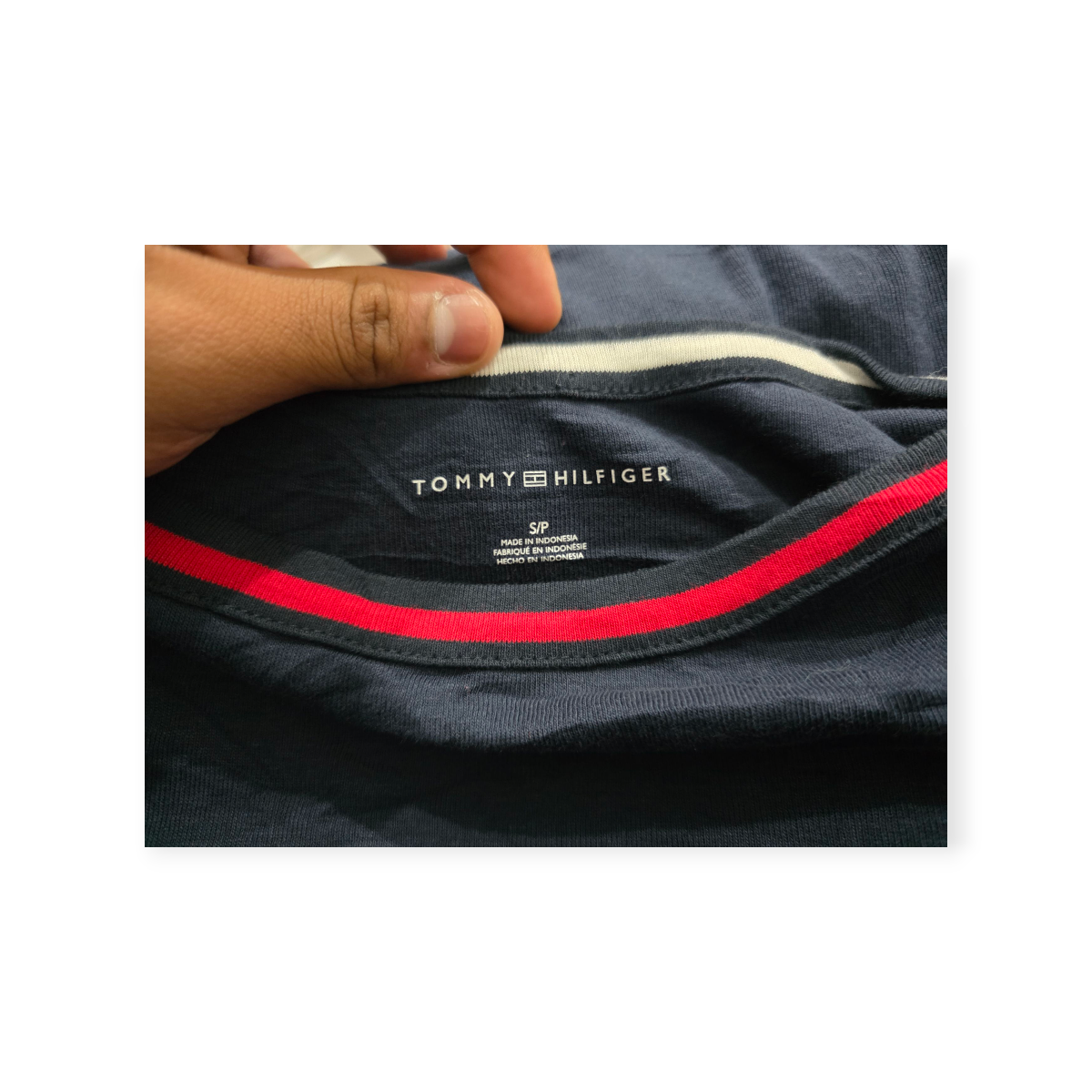 Playera Tommy Hilfiger Chico S Azul Marino Manga Corta.