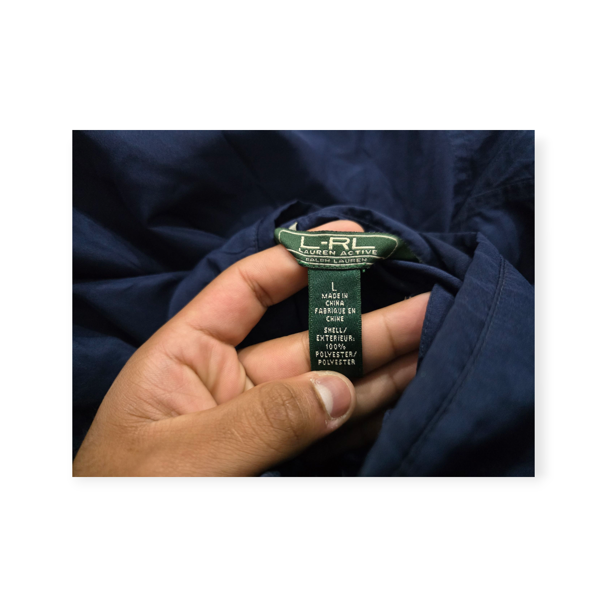 Rompevientos Ralph Lauren Grande L Azul Marino De Mujer