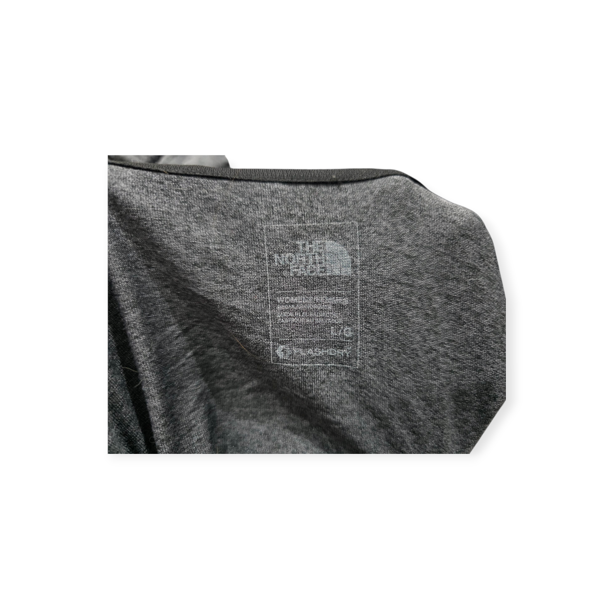 Playera Con Gorro The North Face Grande L Gris Jaspeado