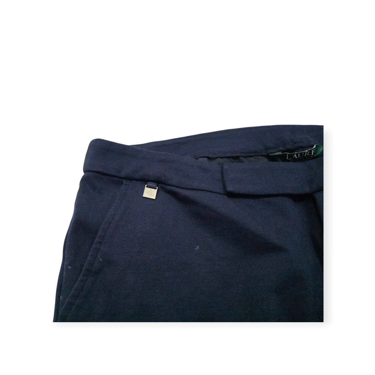 Pantalon Ralph Lauren Talla 1x Azul Profundo De Mujer