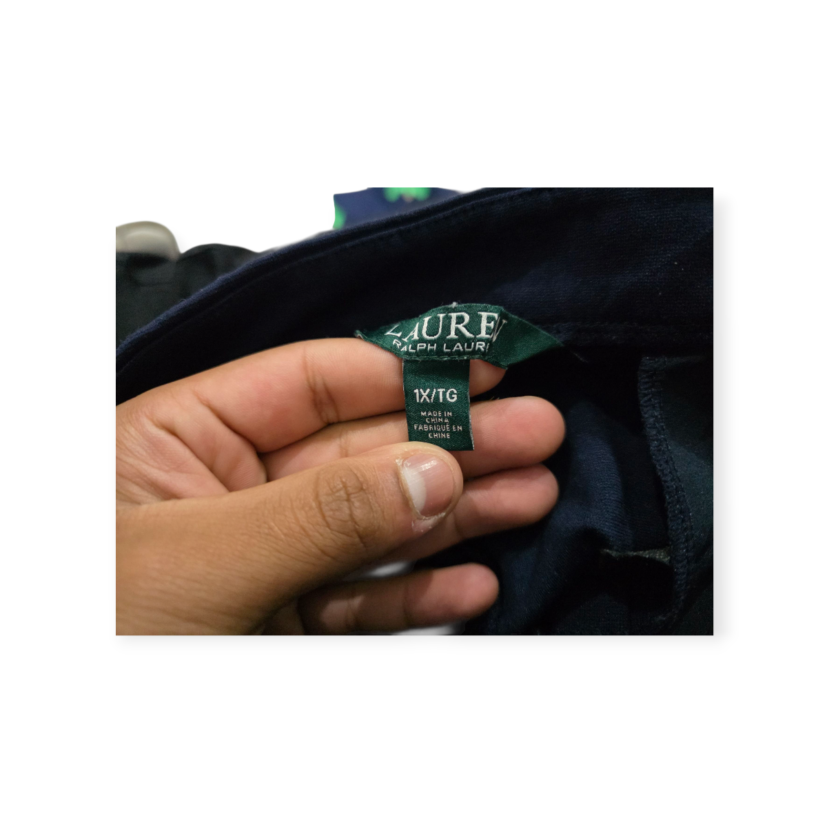Pantalon Ralph Lauren Talla 1x Azul Profundo De Mujer