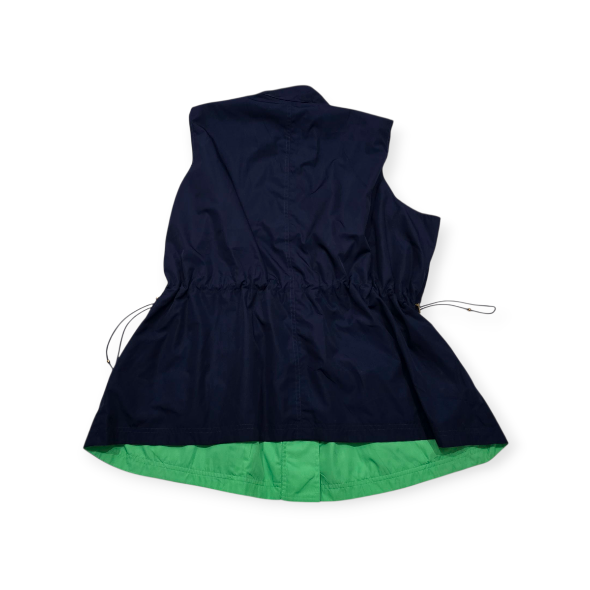 Chaleco Doble Vista Ralph Lauren Azul/verde Mujer Talla 3x