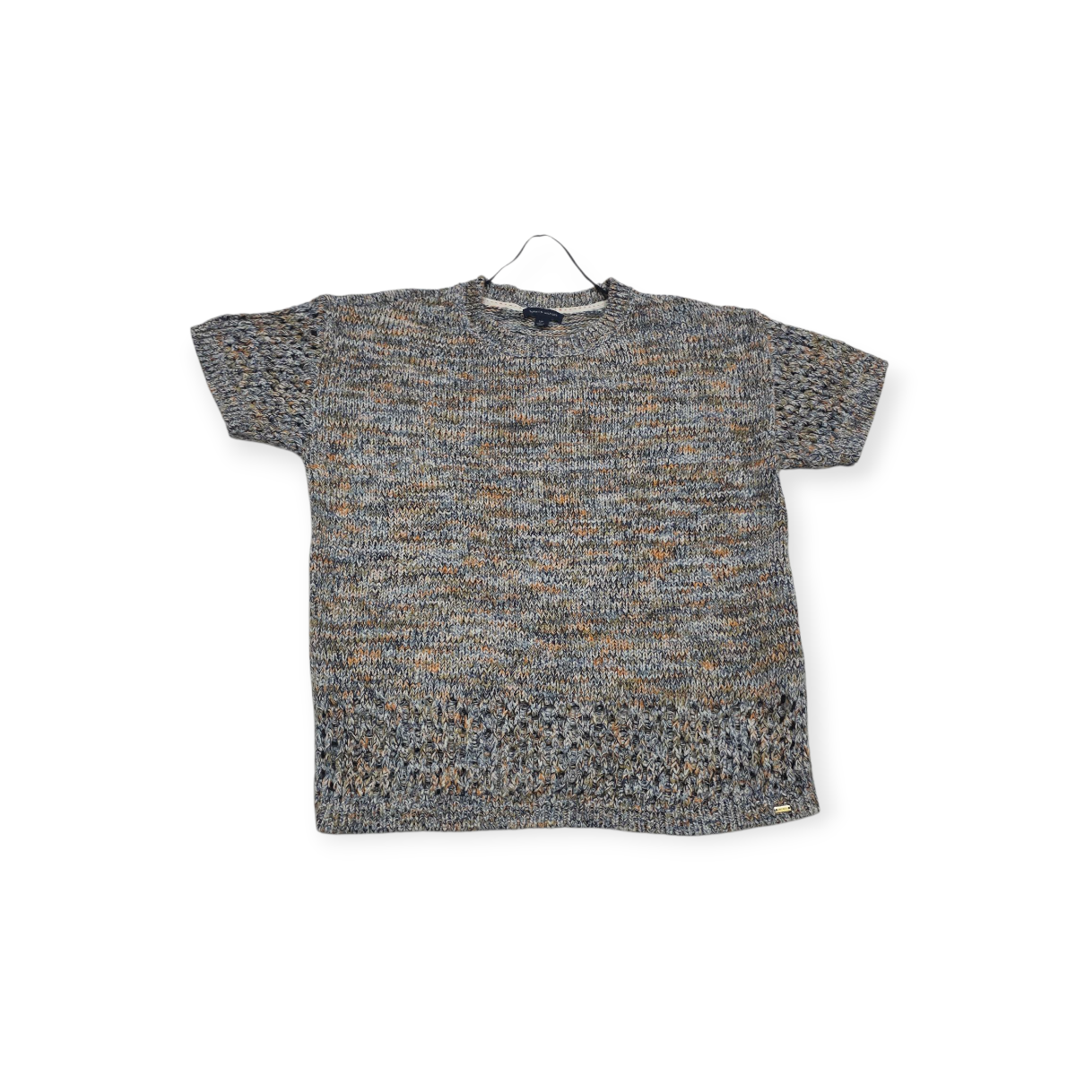 Sueter Manga Corta Tommy Hilfiger Chico S Azul/naranja