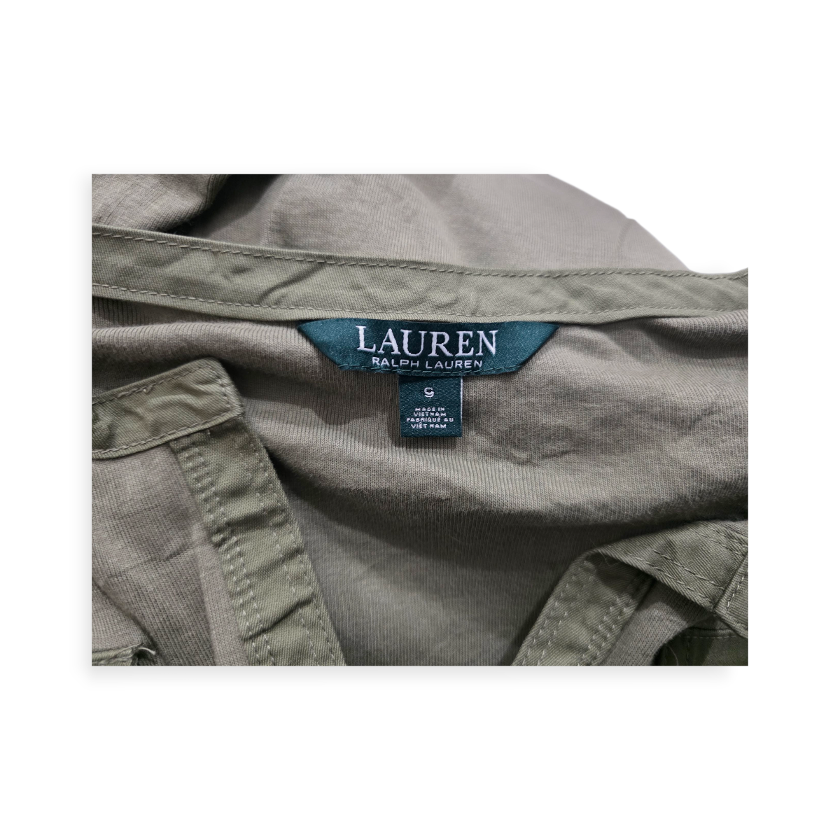 Playera Ralph Lauren Chico S Verde Opaco Manga 3/4