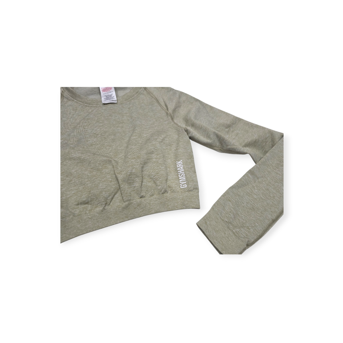 Playera Crop Top Gymshark Chico S Verde Jaspeado
