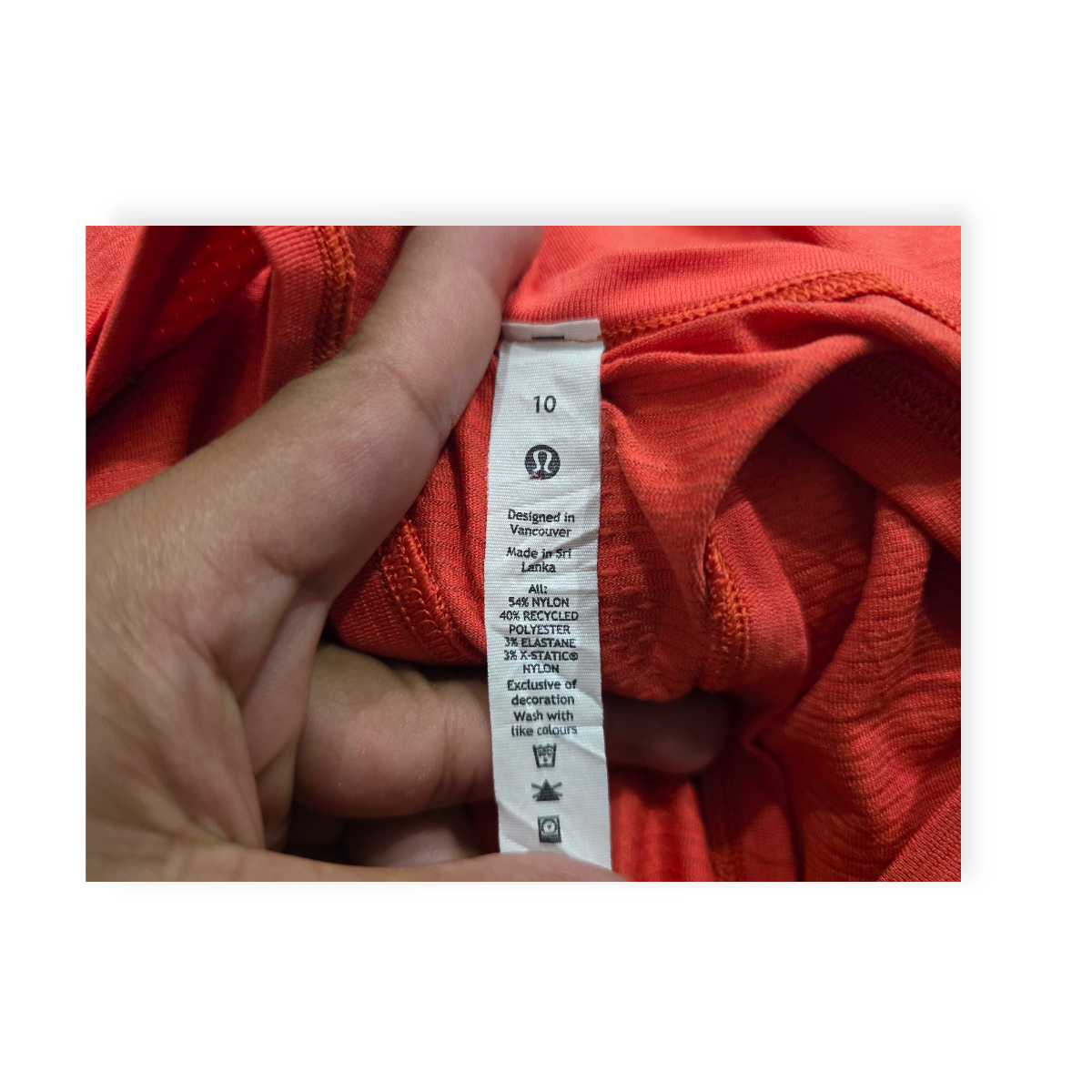 Playera Lululemon Color Naranja Sin Mangas Talla 10
