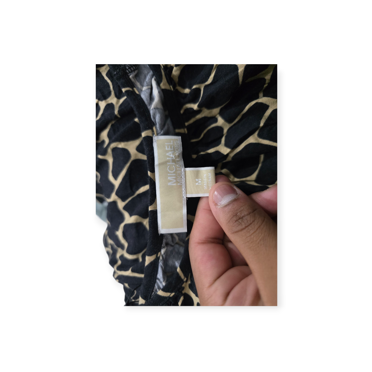 Blusa Michael Kors Mediana M Animal Print Manga 3/4