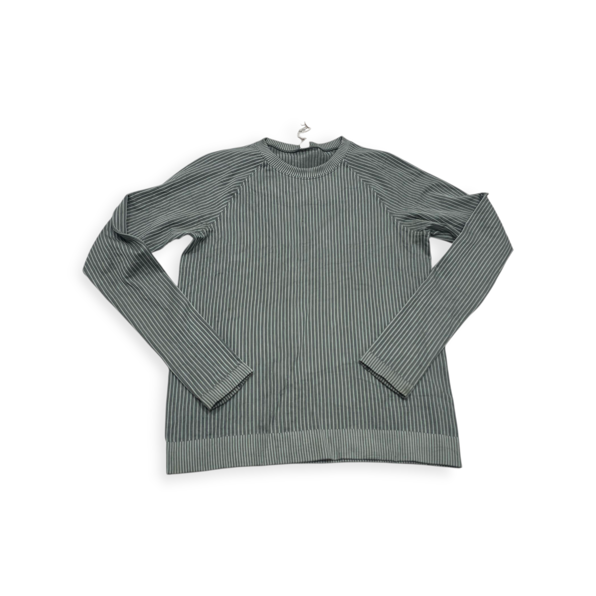 Playera Gruesa Lululemon G Gris Rayada Manga Larga D Mujer