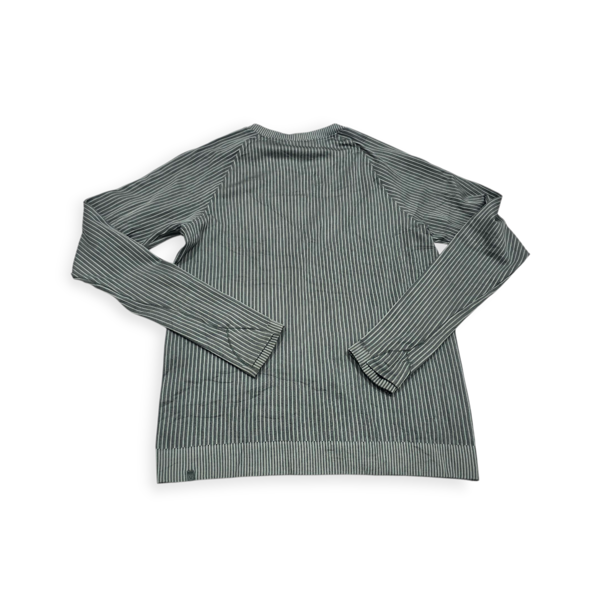 Playera Gruesa Lululemon G Gris Rayada Manga Larga D Mujer