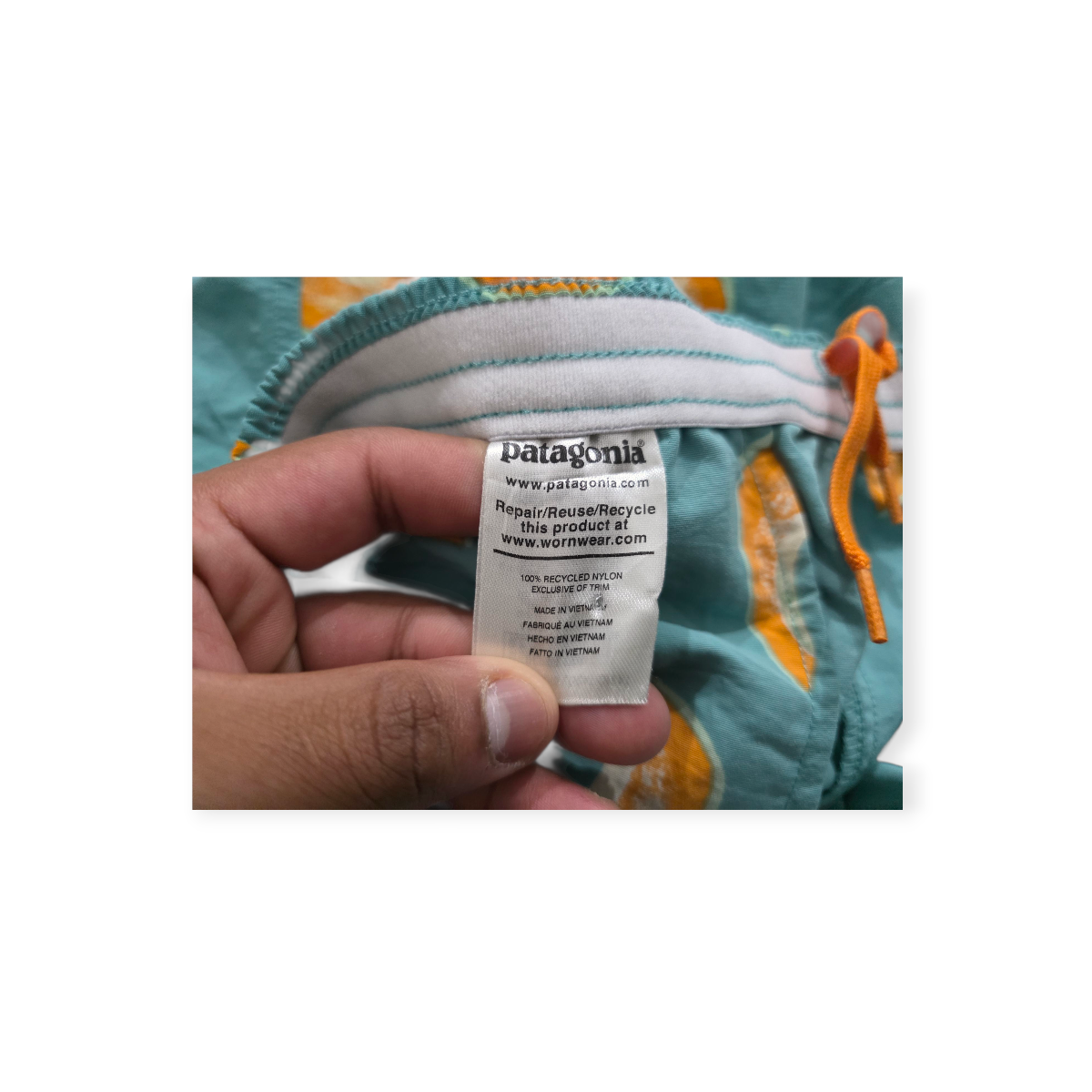 Short Patagonia De Mujer Grande L Azul Con Melones