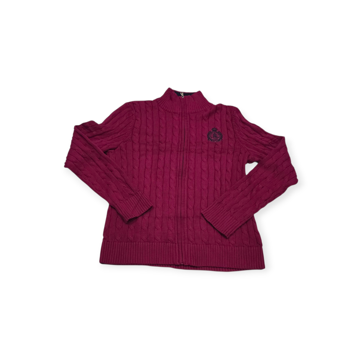 Sueter Ralph Lauren Cierre Completo Xgrande Xl Color Fucsia