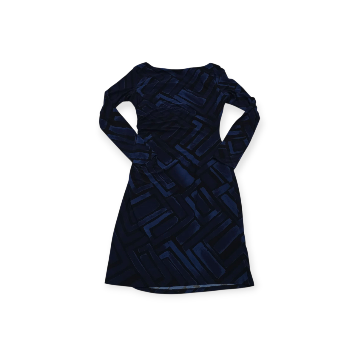 Vestido Ralph Lauren D Mujer Talla 6 Petite Azul Con Figuras
