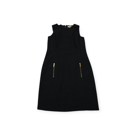 Vestido Michael Kors Talla 6 Negro Sin Mangas Cierre Dorado