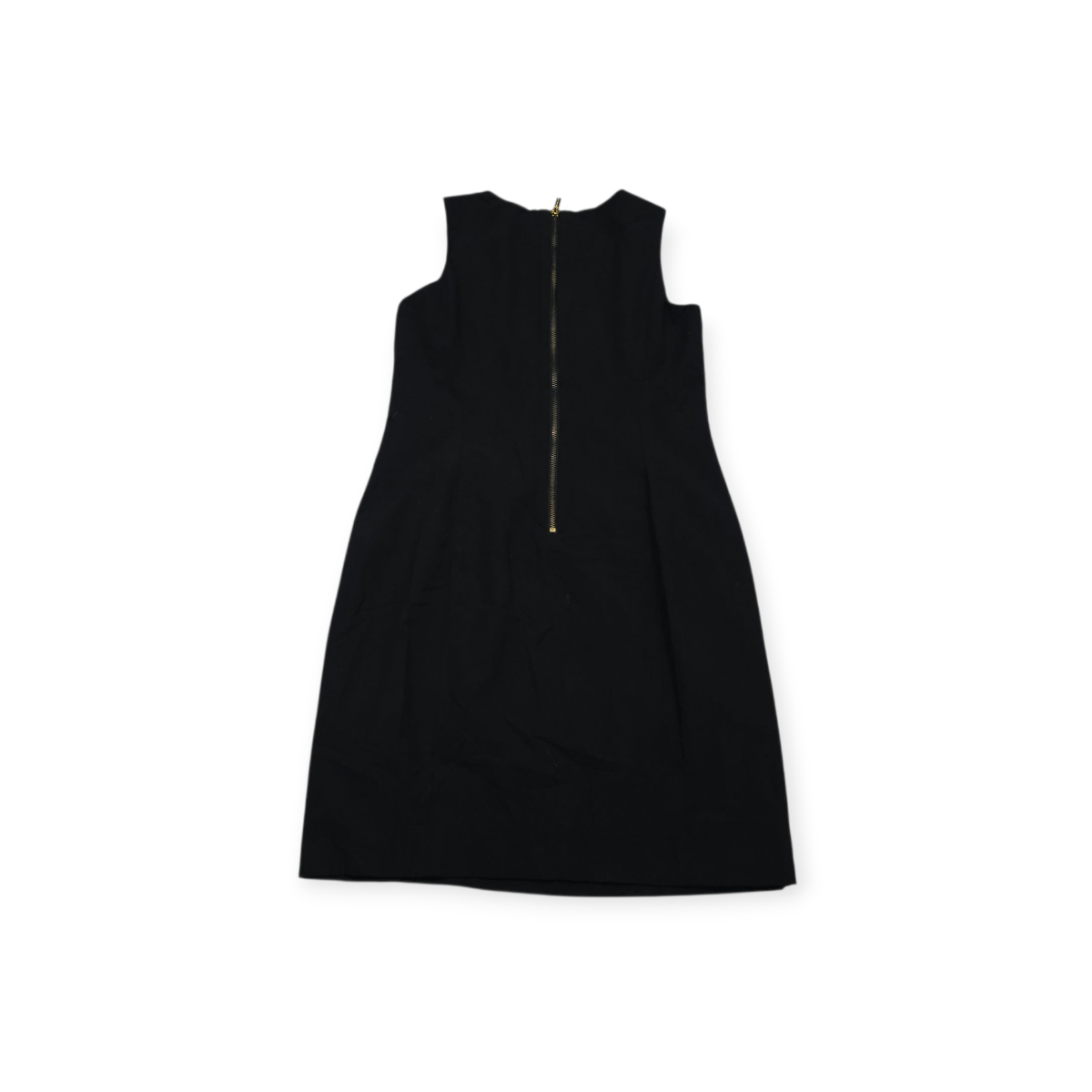 Vestido Michael Kors Talla 6 Negro Sin Mangas Cierre Dorado
