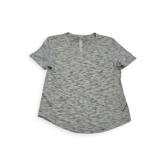 Playera Lululemon Talla 6 Gris Jaspeada Manga Corta