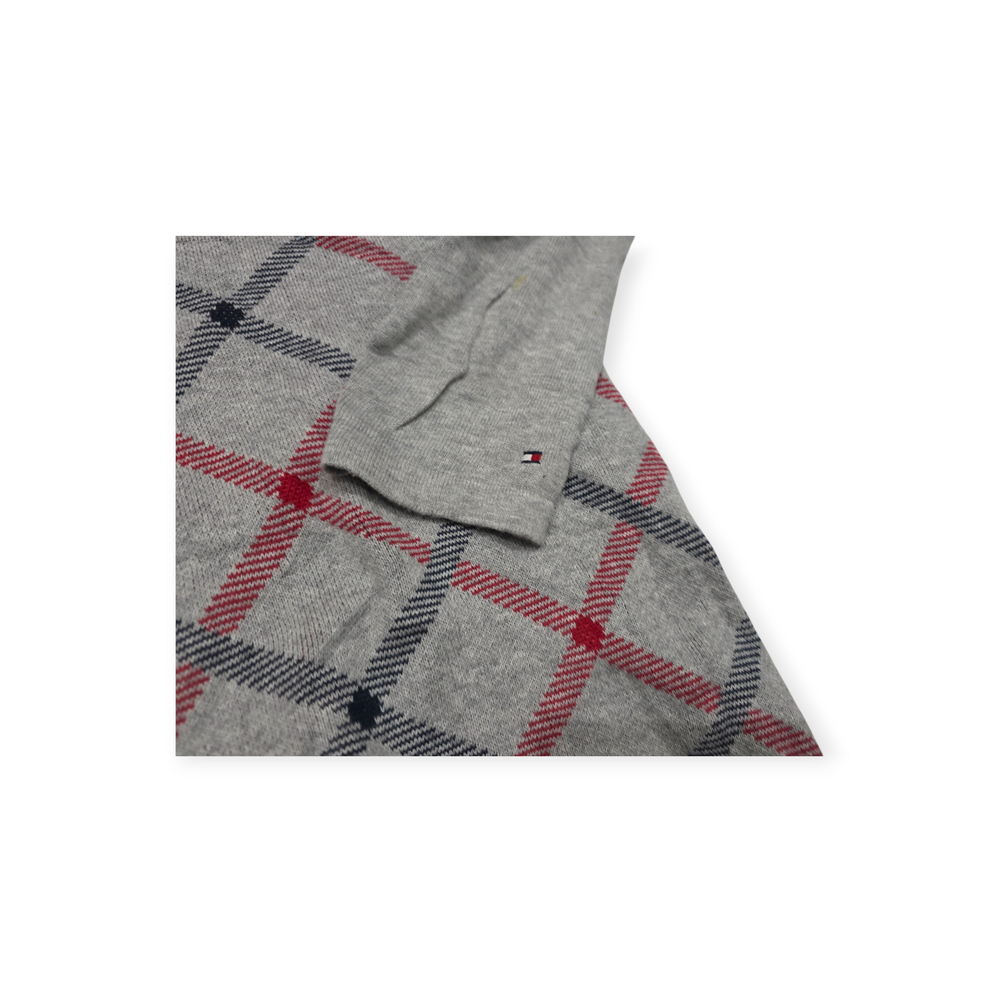 Sueter Tommy Hilfiger Chico S Gris Cuello V De Mujer