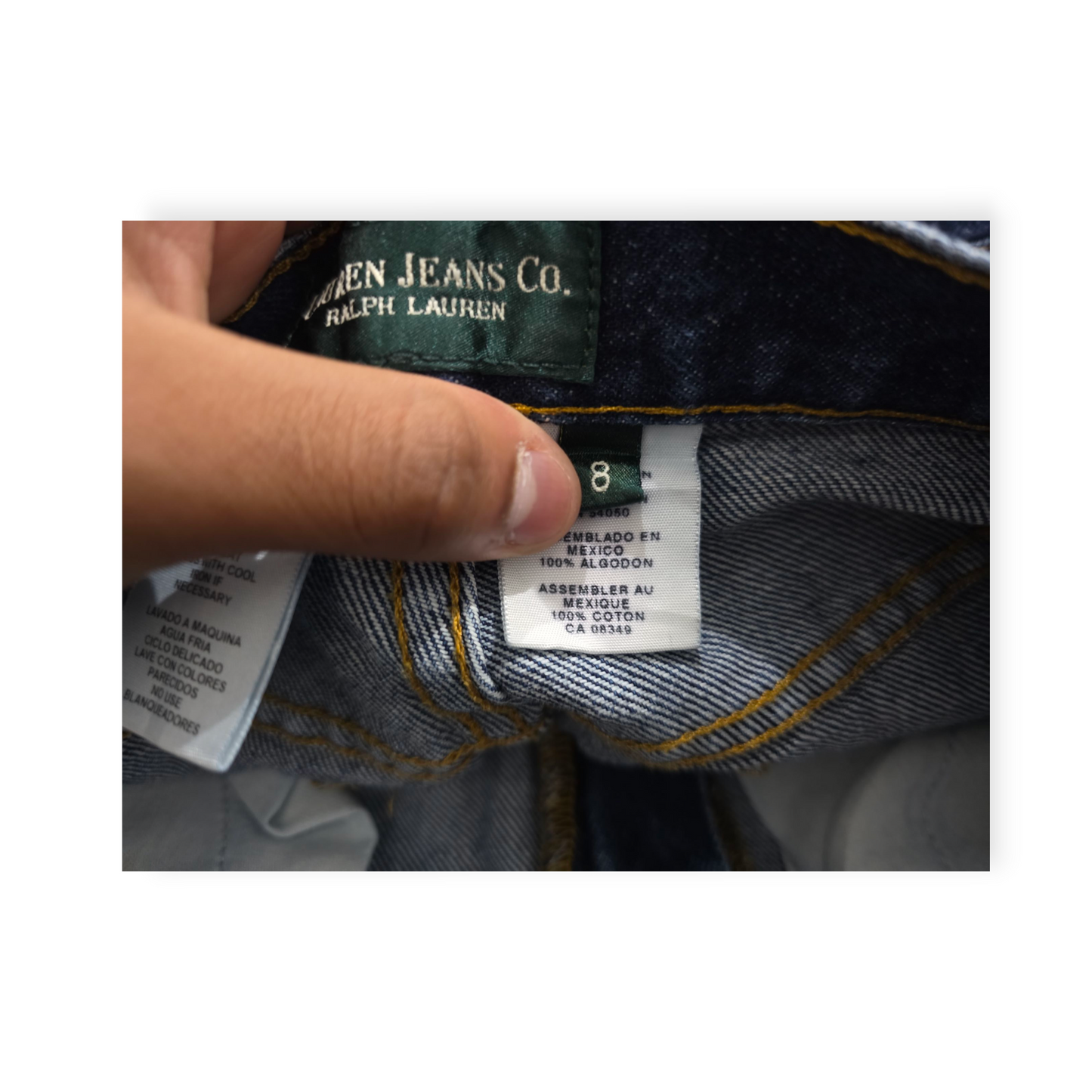 Pantalon Ralph Lauren Talla 8 De Mezclilla Azul