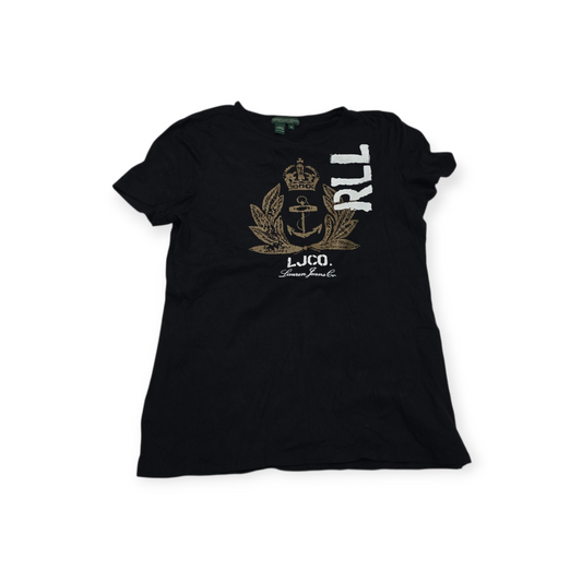 Playera Ralph Lauren Negra De Mujer Mediana M Manga Corta