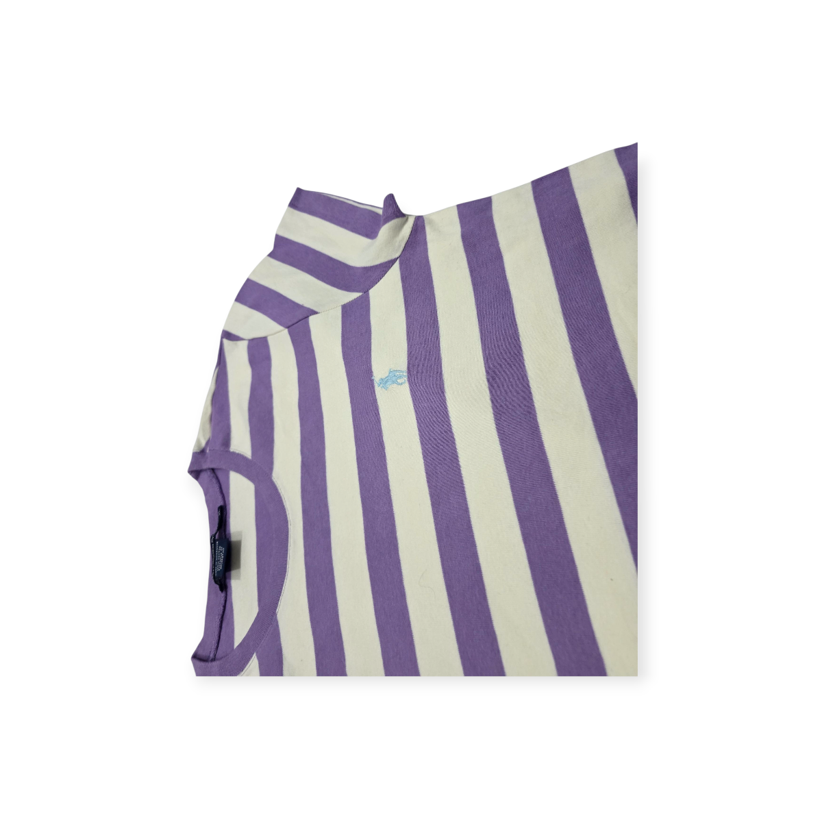 Playera Ralph Auren Sport Xl Lila/blanco Rayada Pony Azul