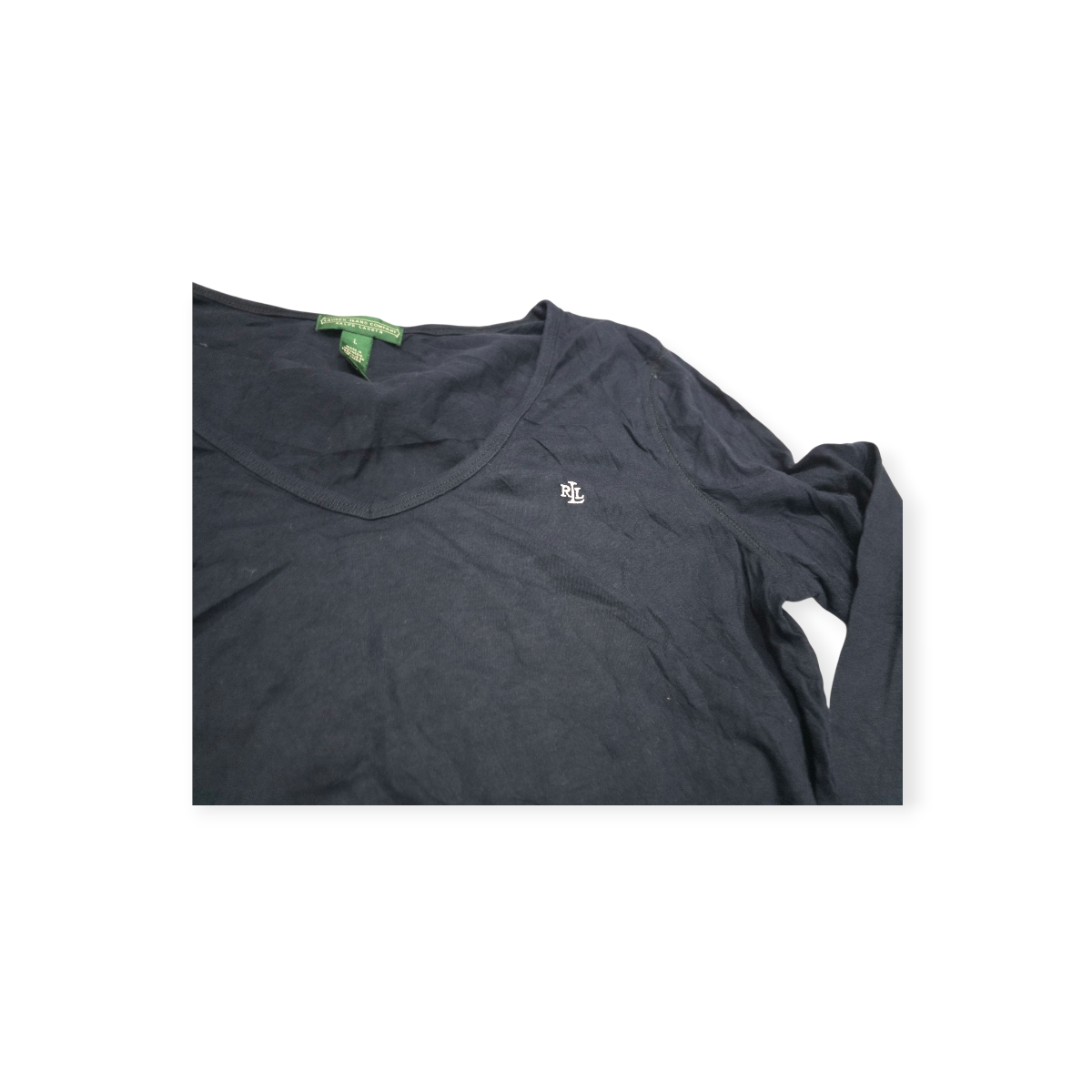 Playera Ralph Lauren Grande L Azul Marino Manga Larga