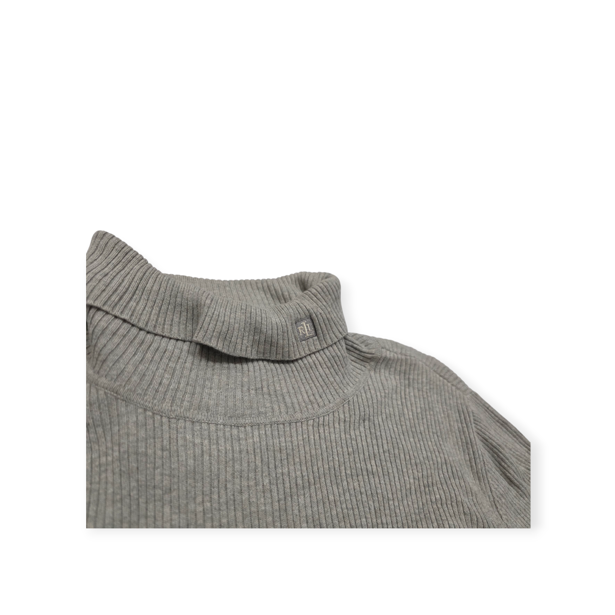 Sueter Ralph Lauren D Mujer Talla 1x Turtle Neck Gris Claro