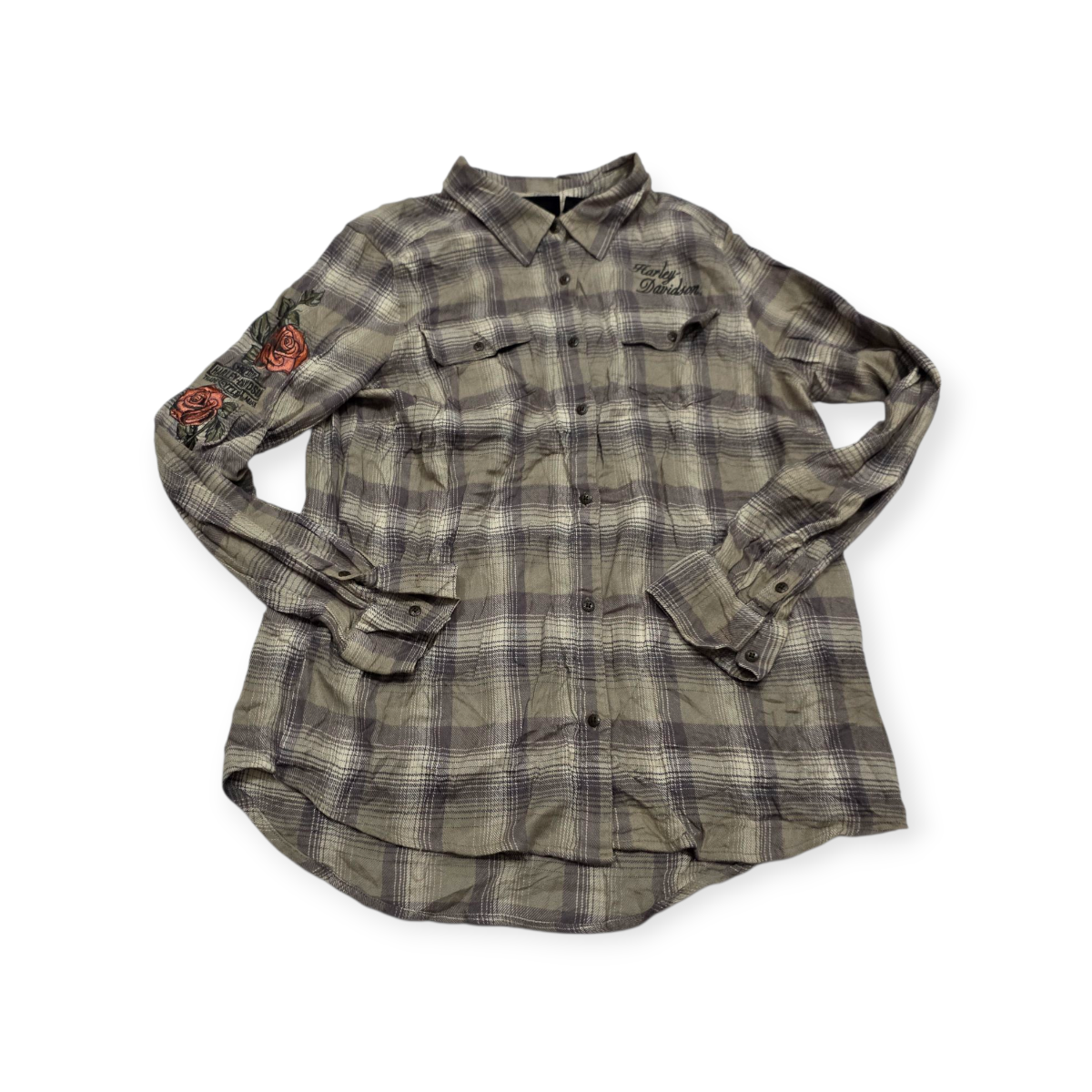Camisa Harley Davidson Grande L Cafe De Mujer