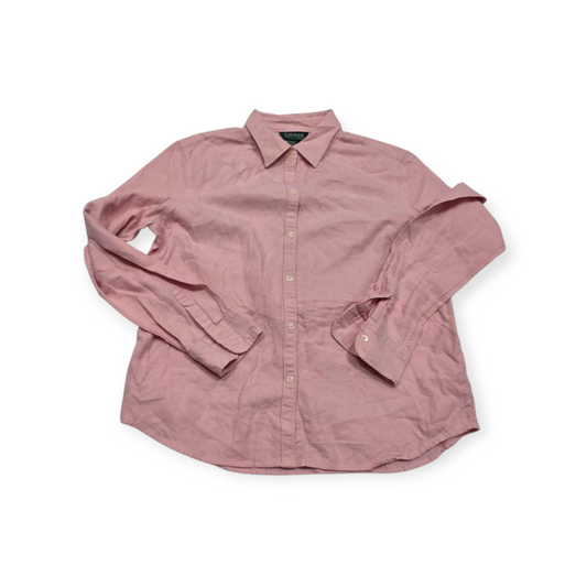 Camisa Ralph Lauren Grande L Rosa Claro De Mujer