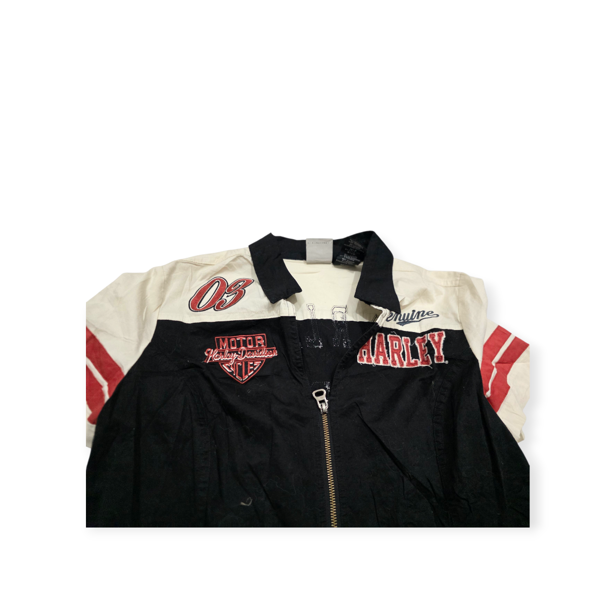 Camisa De Cierre Harley Davidson De Mujer Manga Corta