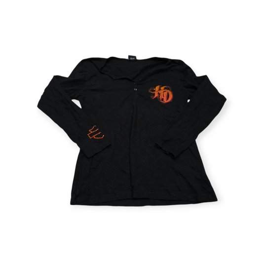 Playera Harley Davidson De Mujer Color Negro Manga Larga