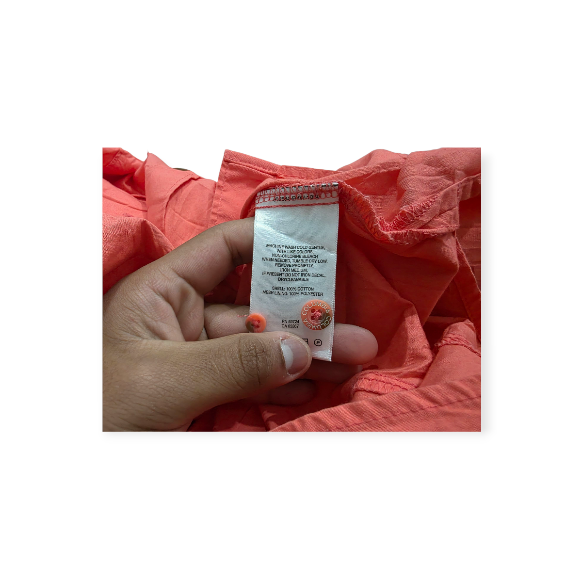 Camisa Columbia Naranja Manga Larga De Mujer Grande L