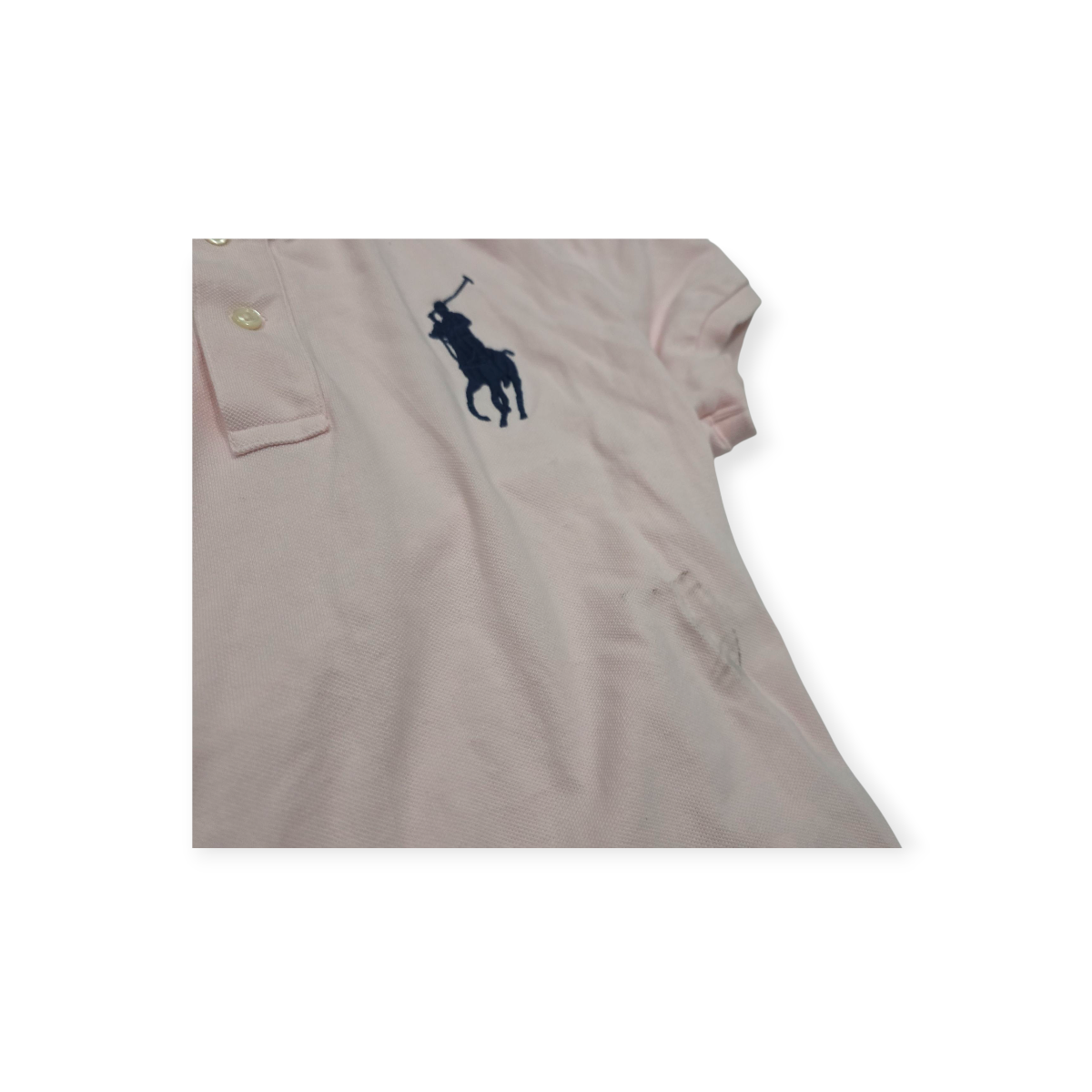 Playera Polo Ralph Lauren Skinny Fit Grande L Rosa Claro