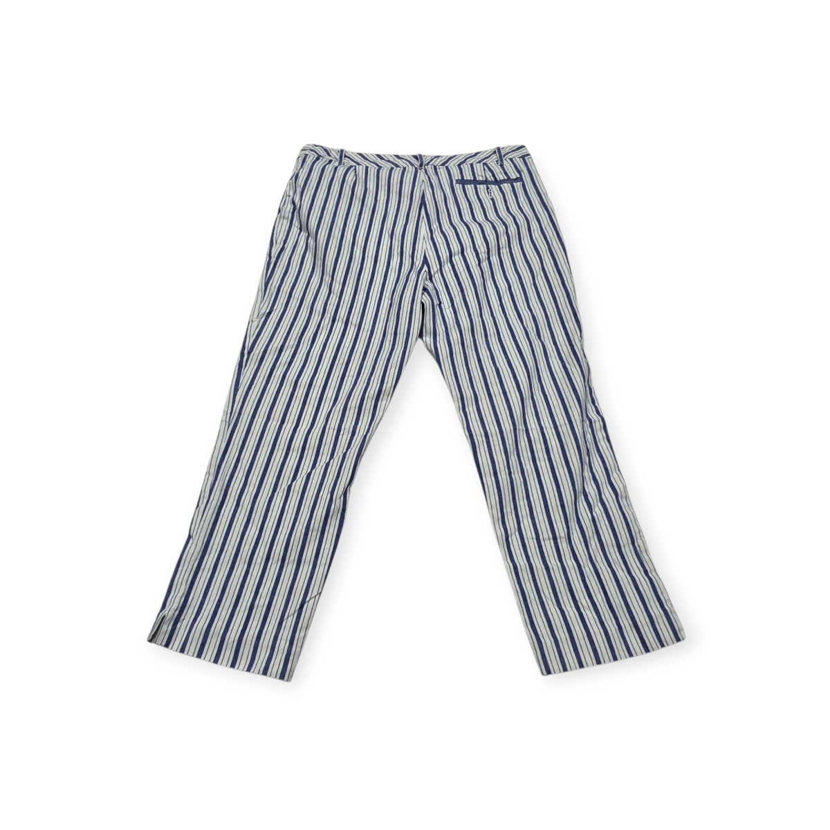 Pantalon Michael Kors Talla 12 Blanco Con Lineas Azules