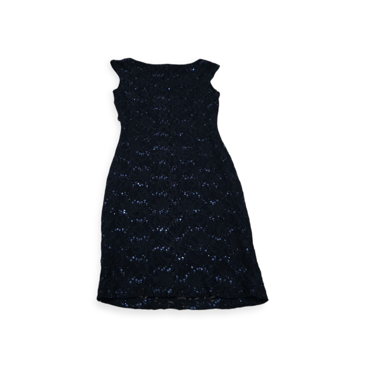 Vestido Ralph Lauren Talla 6 Manga Corta Lentejuelas