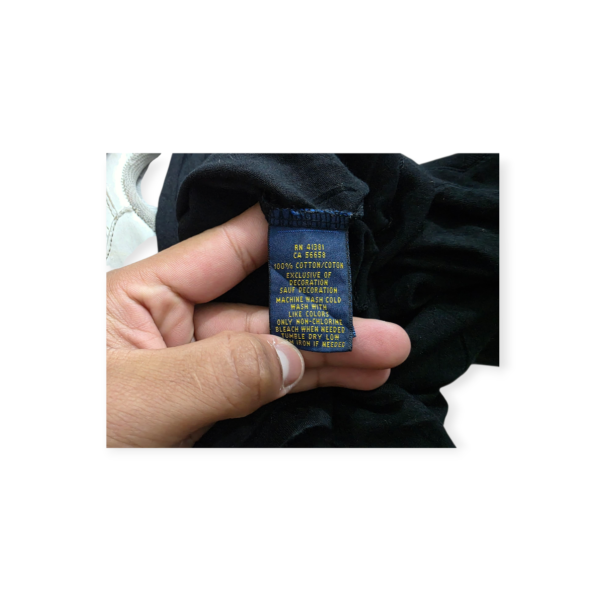 Playera Polo Ralph Lauren Chico Negra Manga Larga Poni Azul