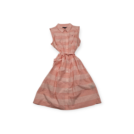 Vestido Camisero Tommy Hilfiger Talla 12 Rosa Sin Mangas