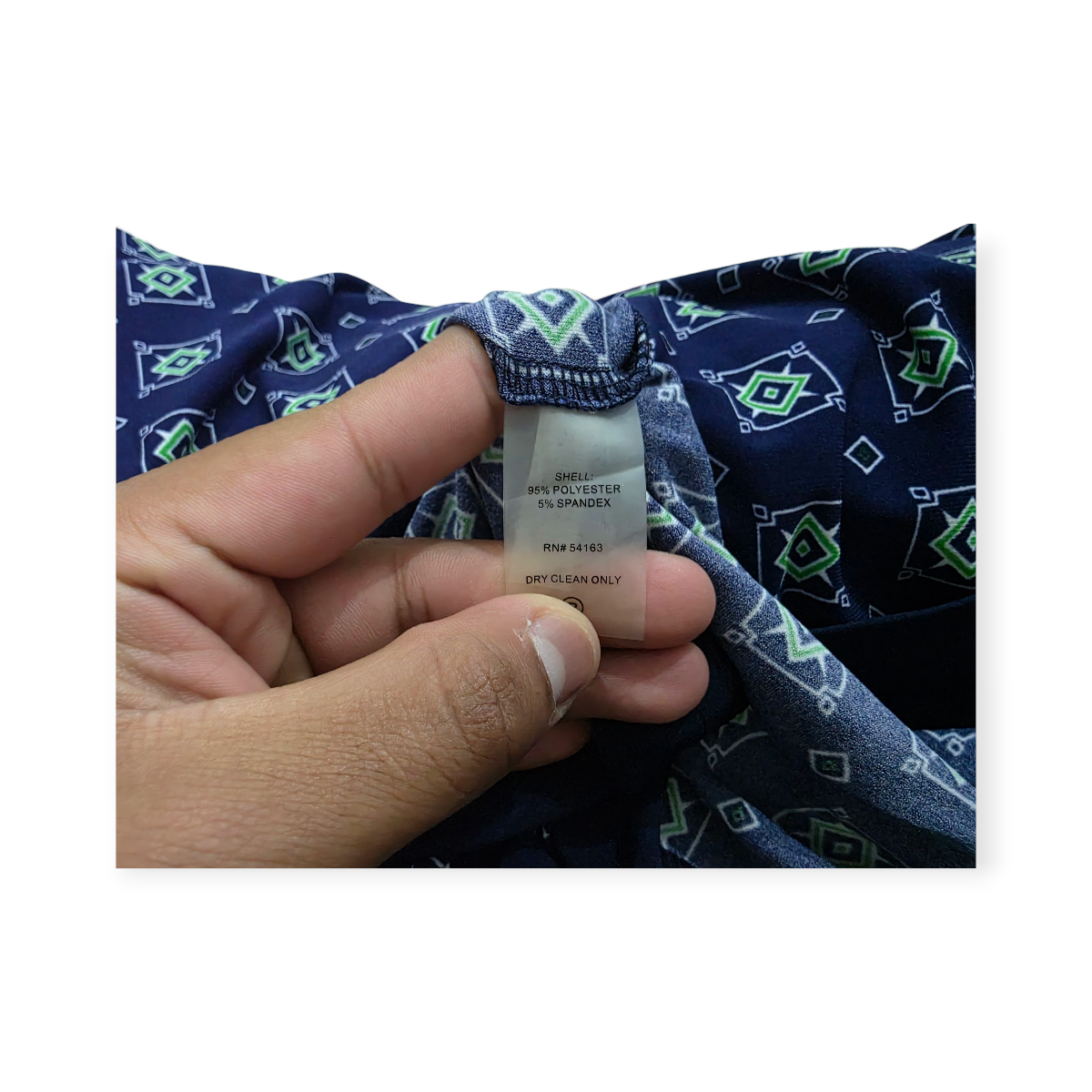 Vestido Tommy Hilfiger Talla 12 Azul Marino Y Verde Manga3/4